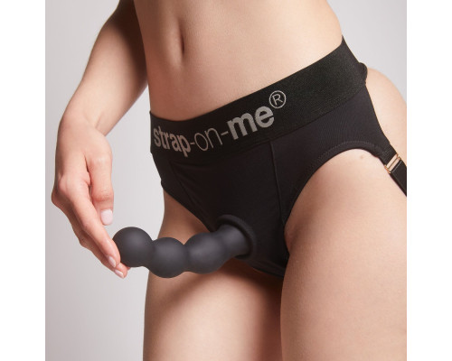 Насадка для страпона Strap-On-Me Dildo Plug Balls Black L