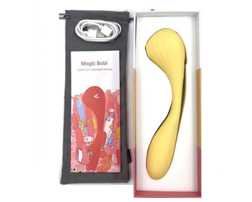 Вакуумний вагінально-кліторальний стимулятор Magic Motion Bobi Yellow, керування зі смартфона