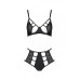 Комплект з екошкіри: бюстгальтер та трусики з перфорацією Tamaris Set black L/XL — Passion