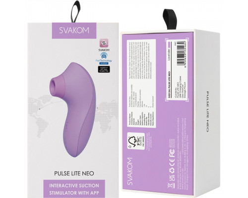 Svakom Pulse Lite Neo Lavender - вакуумний смарт-стимулятор клітора