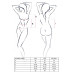 Корсет-сорочка з пажами PALOMA CORSET white XXL/XXXL- Passion, трусики, напівпрозорий