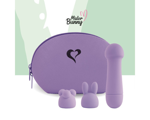 Міні-вібратор FeelzToys Magic Bunny Purple з двома насадками