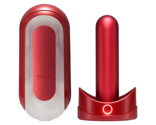 Мастурбатор із нагрівачем Tenga Flip Zero Red + Flip Warming Set