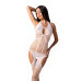 Бодистокинг с имитацией чулок Passion BS079 white