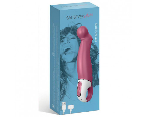 Потужний вібратор Satisfyer Vibes Petting Hippo з гнучким стволом, литий силікон, 12 режимів роботи