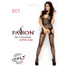 Бодистокинг Passion BS011 black, комбинезон, имитация чулок и пояса