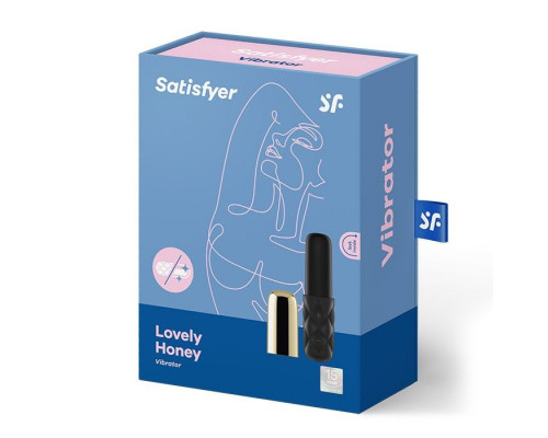 Потужний міні-вібратор Satisfyer Mini Lovely Honey Gold зі знімним ковпачком, 15 режимів роботи