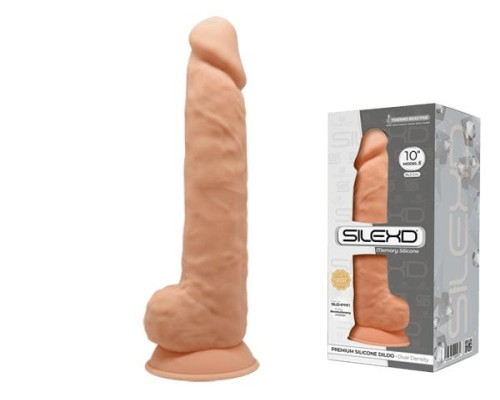 Фалоімітатор реалістичний SilexD Arnold Flesh (MODEL 5 size 10in), двошаровий, силікон+Silexpan