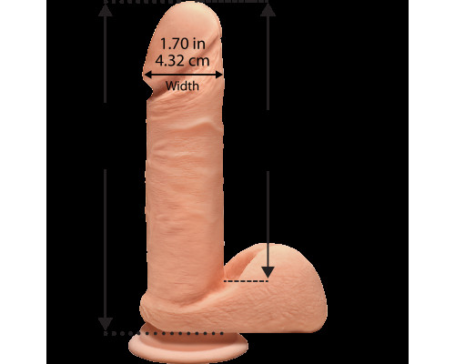 Фалоімітатор Doc Johnson The D - Perfect D - 7 Inch With Balls - ULTRASKYN, діаметр 4,5 см