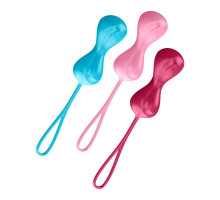 Вагінальні кульки Satisfyer Power Balls (3 пари), діаметр 3,4см, вага 60-76-92гр, з кулькою всередині