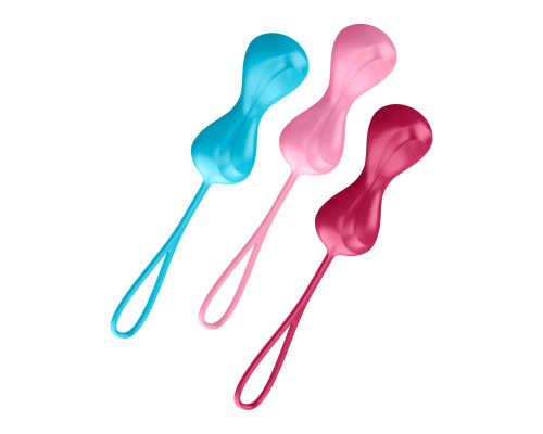 Вагінальні кульки Satisfyer Power Balls (3 пари), діаметр 3,4см, вага 60-76-92гр, з кулькою всередині