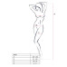Бодистокинг Passion BS037 white, комбинезон, открытая спина, халтер