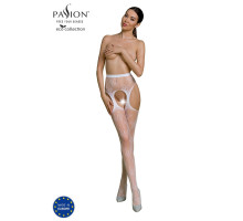 Еротичні колготки-бодістокінг Passion ECO S001 white