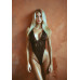 Leg Avenue Floral lace thong teddy OS Black