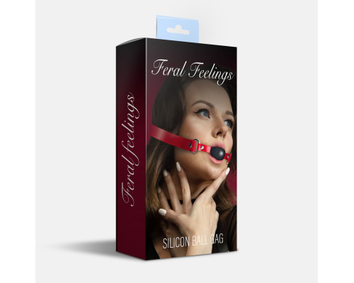 Кляп силиконовый Feral Feelings Silicon Ball Gag Red/Black