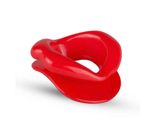 Силіконова капа-розширювач для рота у формі губ / капа-губи XOXO Blow Me A Kiss Mouth Gag - Red