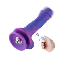 Фалоімітатор 8.2″ з вібрацією для секс-машин Hismith Purple Silicone Dildo with Vibe