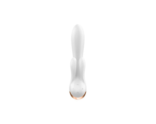 Смарт вібратор кролик із подвійним відростком Satisfyer Double Flex White