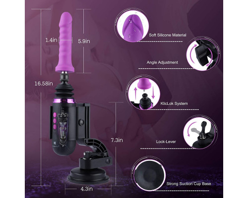 Міні секс-машина Hismith Mini Capsule Sex-Machine with Strong Suction APP, дуже потужна