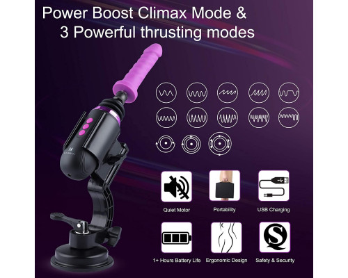 Міні секс-машина Hismith Mini Capsule Sex-Machine with Strong Suction APP, дуже потужна