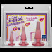 Набір анальних пробок Doc Johnson Crystal Jellies - Pink, макс. діаметр 2см - 3 см - 4 см