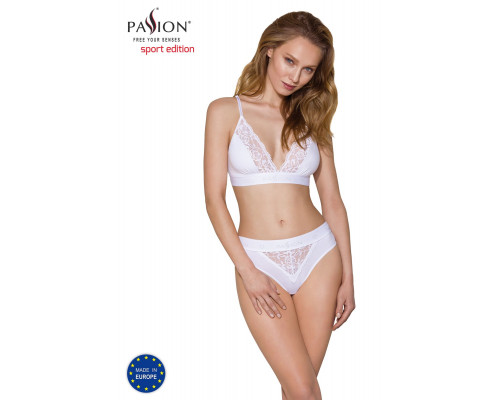 Трусики з широкою гумкою і мереживом Passion PS001 PANTIES white, size M