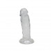 Прозорий фалоімітатор Alive Jelly Dildo Majestic, ТПЕ, присоска, діаметр 3.7см, довжина 14.7см