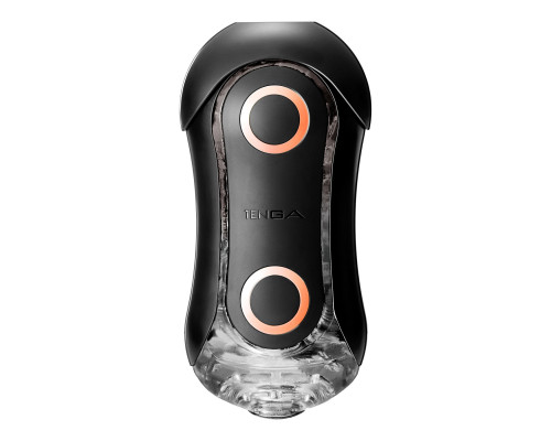 Мастурбатор Tenga FLIP ORB STRONG — Orange Crash, з можливістю зміни тиску та стимулювальними кулька