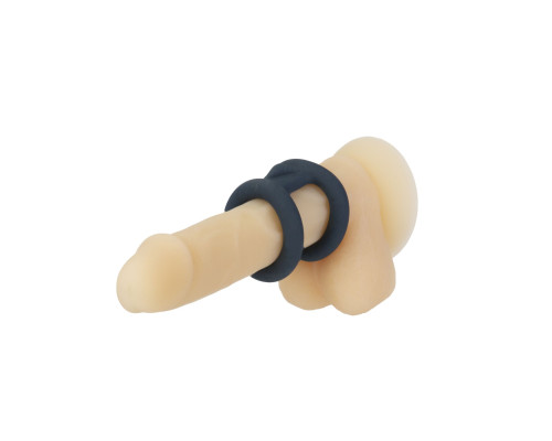 Двойное эрекционное кольцо LUX Active – Tug – Versatile Silicone Cock Ring