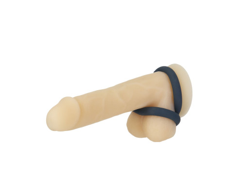 Двойное эрекционное кольцо LUX Active – Tug – Versatile Silicone Cock Ring