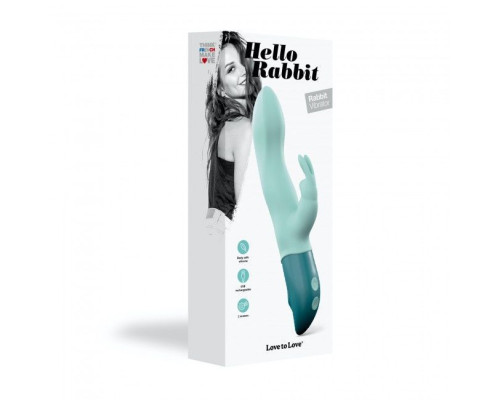 Вібратор-кролик Love To Love Hello Rabbit Menthe з гнучким стовбуром і стимуляцією точки G, 2 мотори