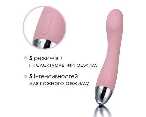 Вібратор для точки G з інтелектуальним режимом Svakom Amy Pale Pink