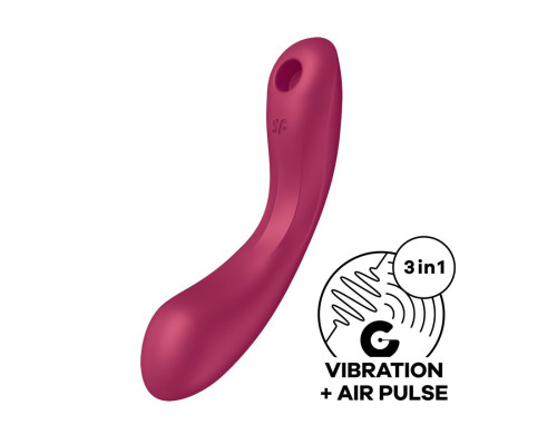 Вакуумний стимулятор із вібрацією Satisfyer Curvy Trinity 1 Red