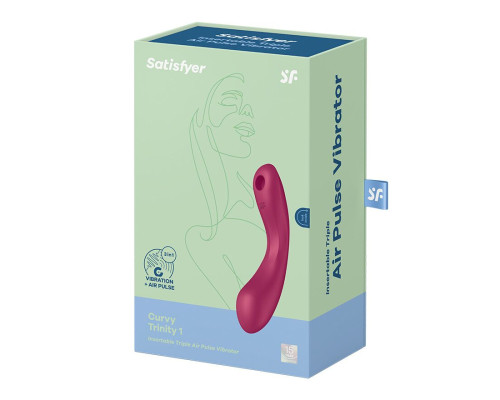Вакуумний стимулятор із вібрацією Satisfyer Curvy Trinity 1 Red