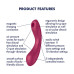 Вакуумний стимулятор із вібрацією Satisfyer Curvy Trinity 1 Red