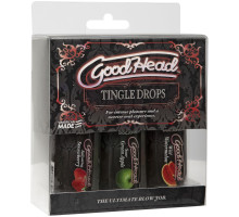 Набір крапель для мінету Doc Johnson GoodHead - Tingle Drops (Watermelon, Green Apple, Strawberry)