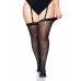 Leg Avenue Sheer Stockings + PLUS SI Black