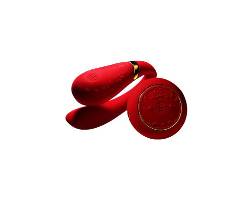 Смарт-вібратор для пар Zalo Fanfan set Bright Red, пульт ДК