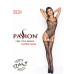 Бодистокинг Passion BS034 black, комбинезон, имитация боди и чулок