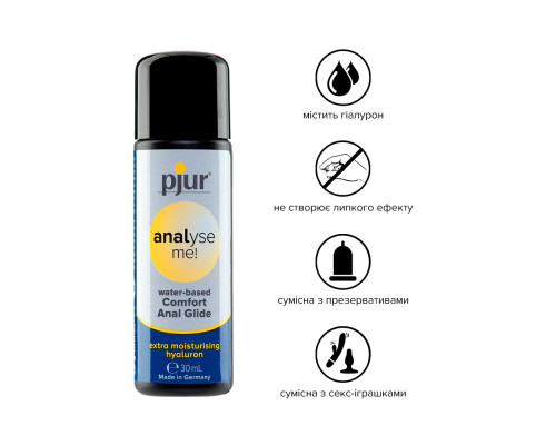 Анальная смазка pjur analyse me! Comfort water glide 30 мл на водной основе с гиалуроном