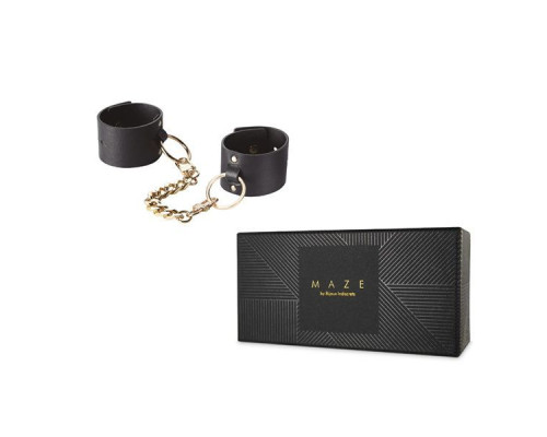 Наручники Bijoux Indiscrets MAZE — Wide Cuffs Black