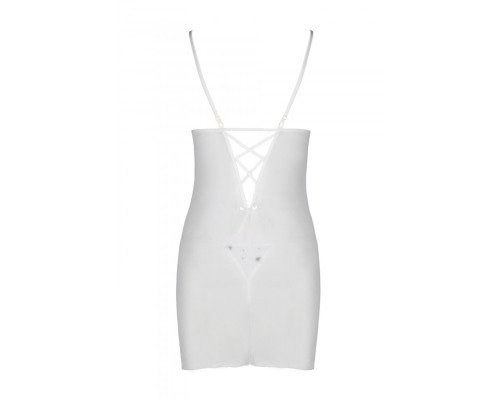 Сорочка з вирізами на грудях + стрінги LOVELIA CHEMISE white S/M - Passion