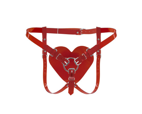 Трусики Серце для страпону Feral Feelings - Hearts Strap-on Belt Red