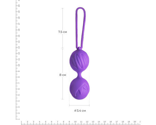 Вагінальні кульки Adrien Lastic Geisha Lastic Balls Mini Violet (S), діаметр 3,4 см, вага 85 гр