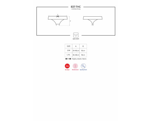 Obsessive 837-THC-1 crotchless thong S/M