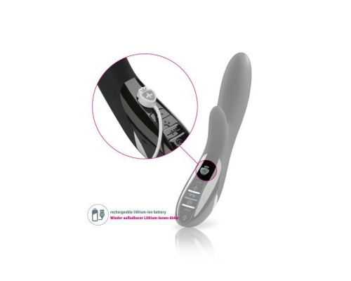 Вибратор-кролик с электростимуляцией Mystim Daring Danny eStim Black (мятая упаковка)