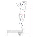Бодистокинг Passion BS045 white, комбинезон, имитация чулок и боди