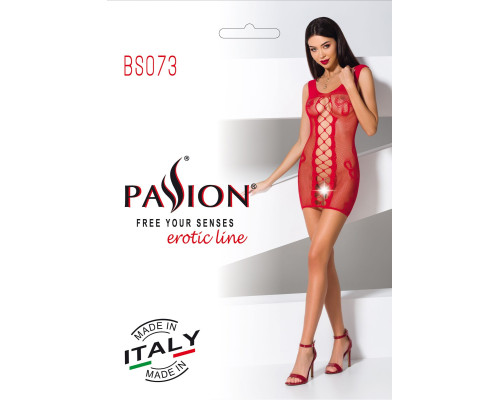 Откровенное платье-сетка Passion BS073 red