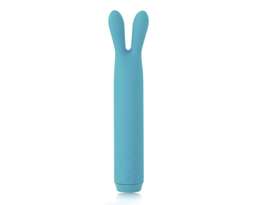 Вібратор з вушками Je Joue - Rabbit Bullet Vibrator Teal, глибока вібрація