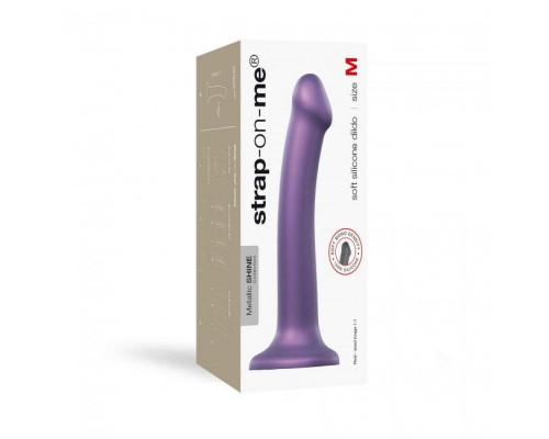 Насадка для страпона Strap-On-Me Mono Density Dildo Violet M, диам. 3,3см, однослойный силикон